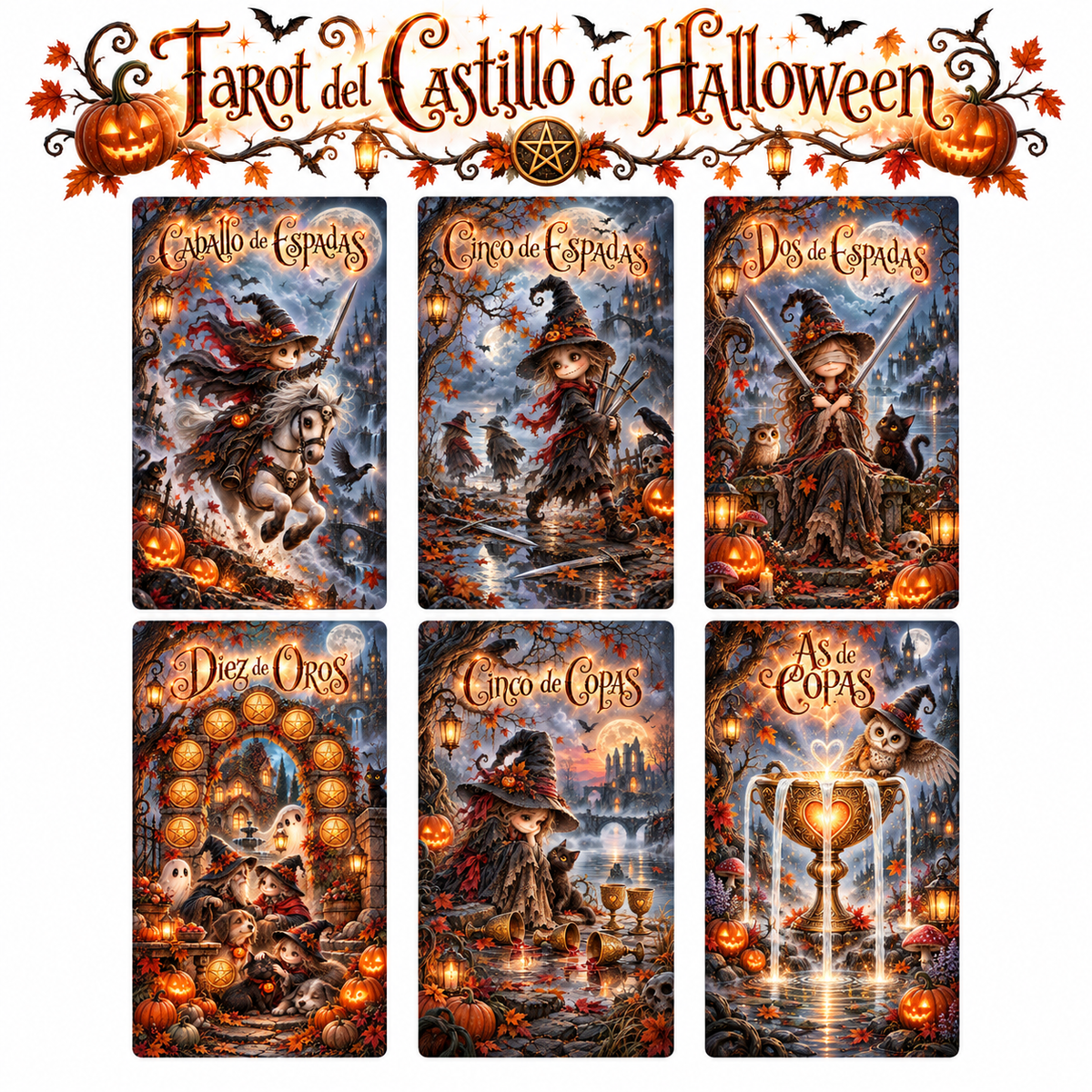 Tarot del Castillo de Halloween - 78 Arcanos Rider