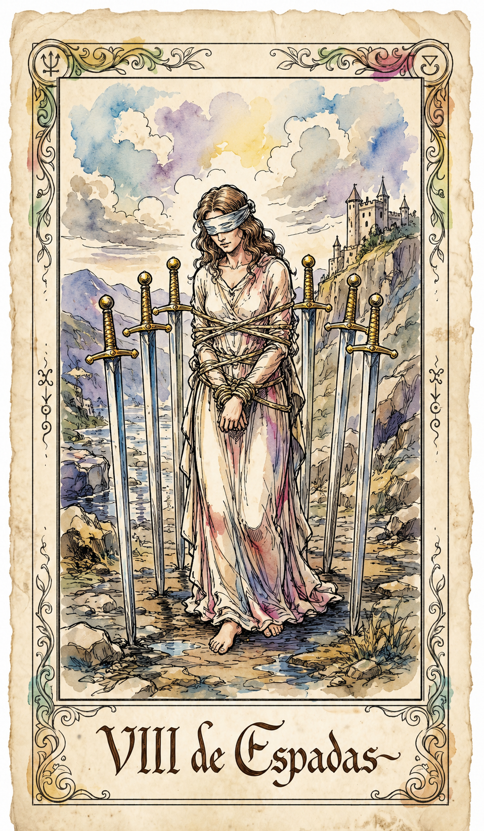Tarot Acuarela Vibrante - 78 Arcanos Rider