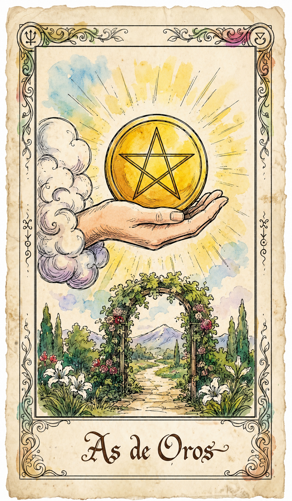 Tarot Acuarela Vibrante - 78 Arcanos Rider