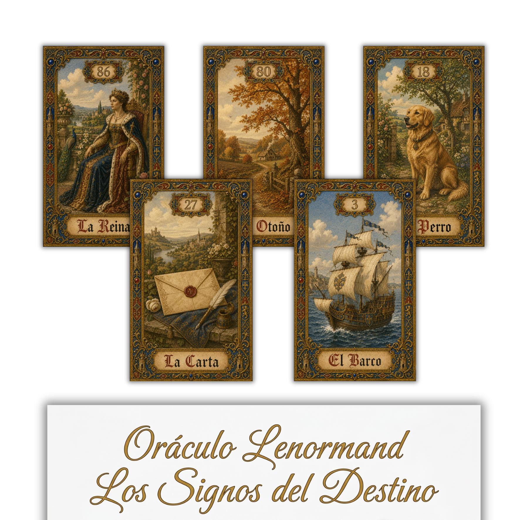 Oráculo Lenormand Medieval Ampliado a 90 Arquetipos Atemporales - por F. Santos